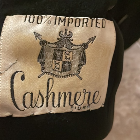 Authentic 100% cashmere pea cost with real mink collar - Picture 4 of 14